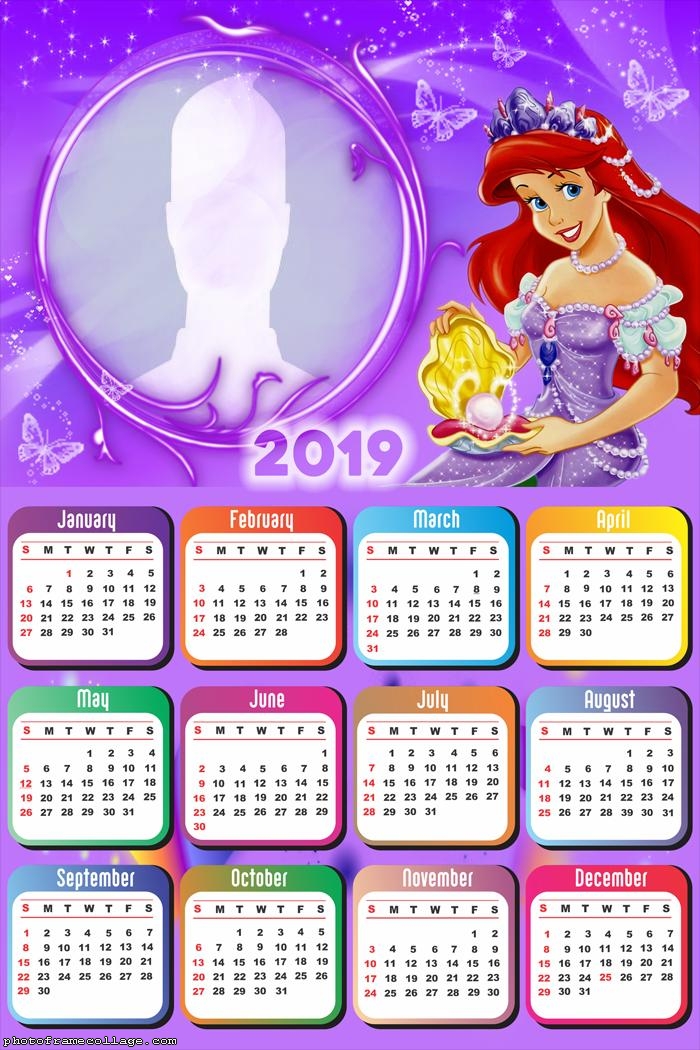 Ariel Princess Calendar 2019