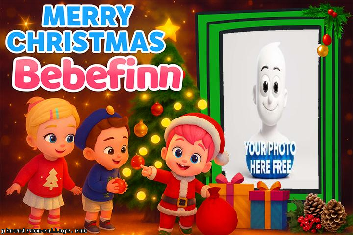 Bebefinn Merry Christmas Photo Collage Framed