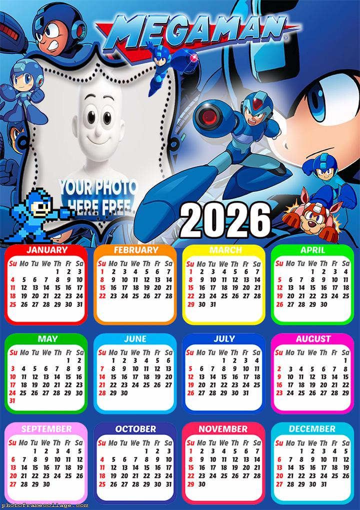 Calendar 2026 Megaman Free Photo