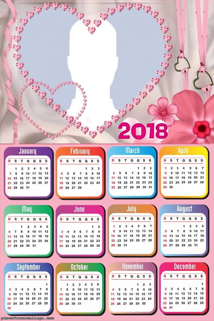 Calendar 2018 Romantic