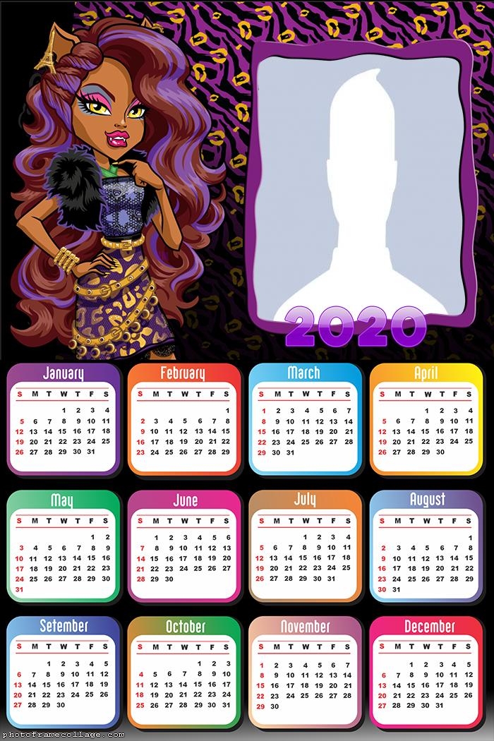 Clawdeen Calendar 2020