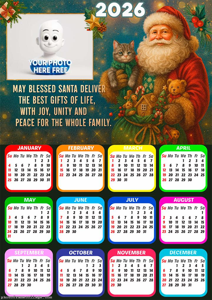 Calendar 2026 May Blessed Santa Deliver