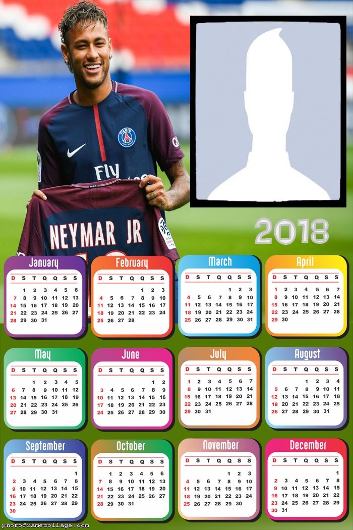 Calendar 2018 Neymar PSG