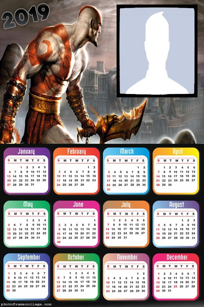 God of War Calendar 2019