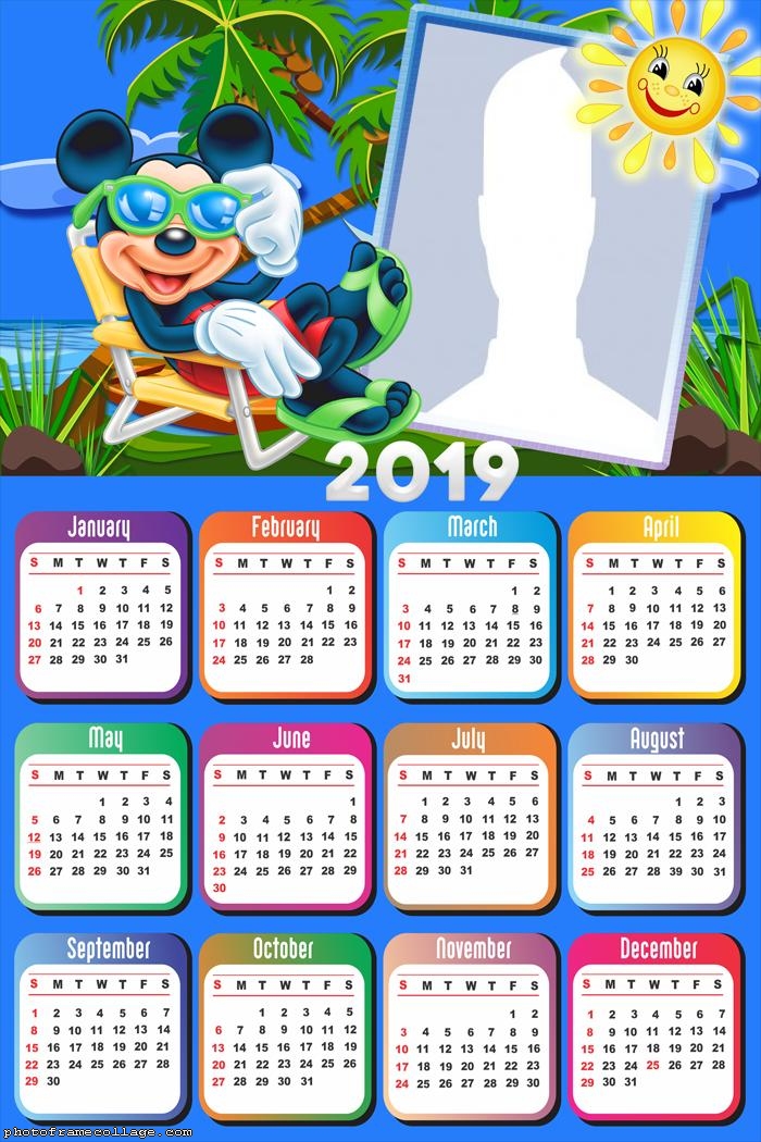 Mickey Vacation Calendar 2019