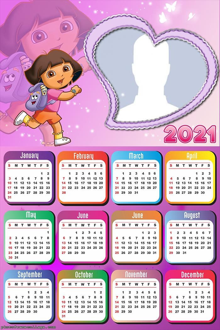 Calendar 2021 Heart Dora the Explorer