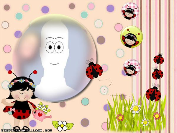 Ladybug Cartoon Frame Online Collage