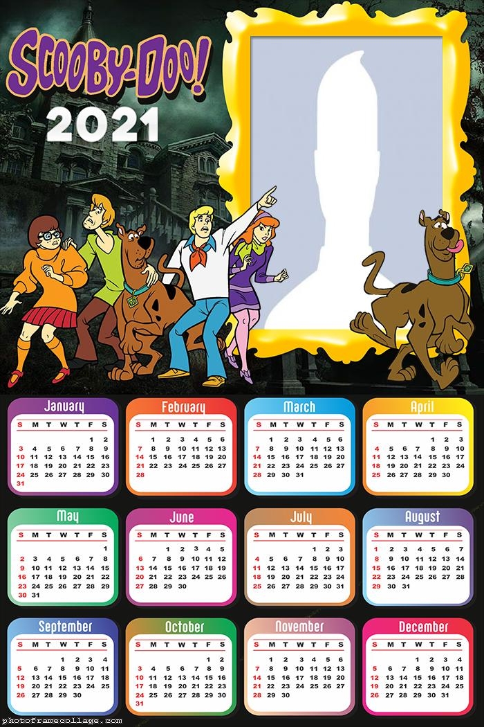 Calendar 2021 Scooby Doo Characters Picture Frame