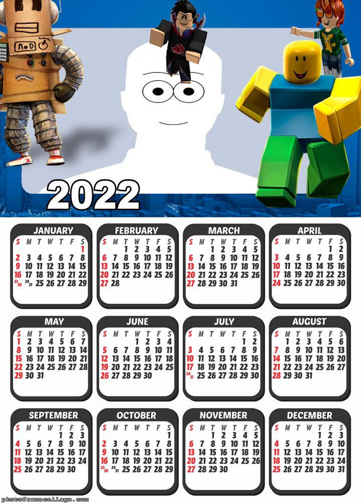 Calendar 2022 Roblox