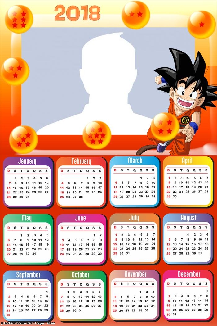 Calendar 2018 Dragon Ball