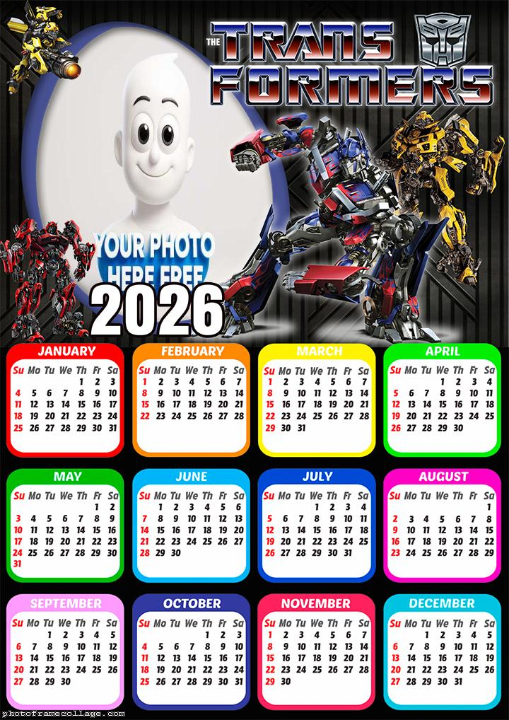 Calendar 2026 Transformer Picture Frame Online