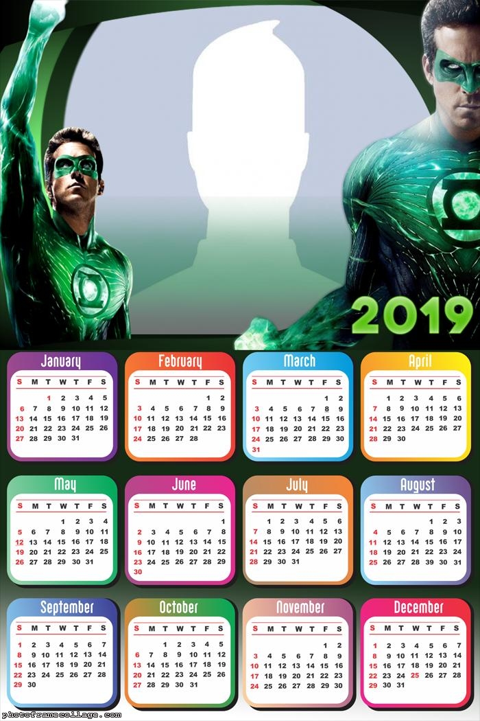 Green Lantern Calendar 2019