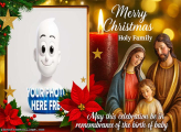 Merry Cristmas Holy Family 3D photo frame online