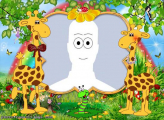 Photo Collage Maker Giraffes Cartoon