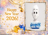 Free New Year 2026 photo frame
