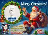 Santa Claus Christmas creative photo frame online