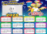 Calendar 2026 The Simpsons Merry Christmas Picture Frames