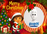 Merry Christmas Dora the Explorer photo montage maker