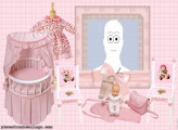 Photo Montage Pink Baby Room
