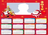Tree and Santa Claus Calendar 2019