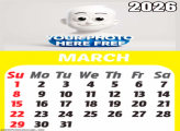 Calendar March 2026