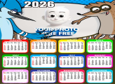 Calendar 2026 Regular Show