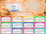 Calendar 2026 Beautiful Happy New Year phrases