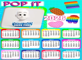 Calendar 2026 Pop iT Photo Collage Framed