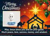 May Jesus bless Merry Christmas photo retouch online
