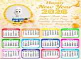 Calendar 2026 Photo Collage Happy New Year 2026