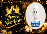 Frame Happy New Year card with photo