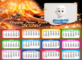 Calendar 2026 New Year 2026 photo collage