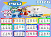 Calendar 2026 Robocar Poli Online Photo Editor