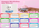 Calendar 2026 Happy Birthday My Niece Free Photo Collage Maker