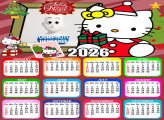 Calendar 2026 Hello Kitty Merry Christmas Custom Photo
