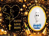 Faith Love Hope Happy New Year Frame Online