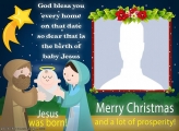 Jesus Was Born Merry Christmas Photo Collage