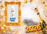 Happy New Year photo frame 2026