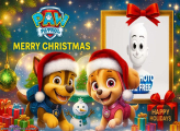 Paw Patrol Merry Christmas luxury photo frame
