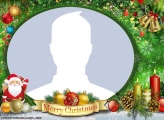 Merry Christmas and Santa Claus Frame Picture