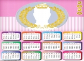 Royalty Frame for Girls Calendar 2020