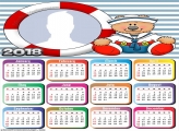 Calendar 2018 Sailor Teddy Bear