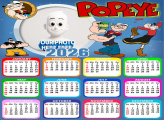Calendar 2026 Popeye Photo Collage Templates