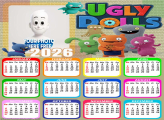 Calendar 2026 Ugly Dolls Custom Photo Collage