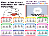 Photo Calendar 2025 Bento Flork Happy Fathers Day