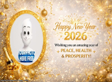 Happy 2026 Peace Health and Prosperity Frame Free