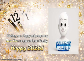 Happy New Year 2026 countdown photo frame