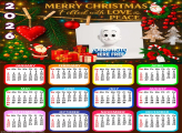 Calendar 2026 Merry Christmas with Love and Peace