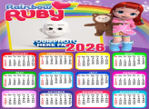 Calendar 2026 Rainbow Ruby Free Photo Online
