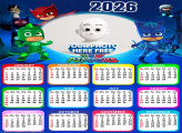 Calendar 2026 Pj Masks Characters Photo Collage